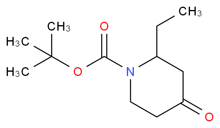 tert-butyl 2-ethyl-4-oxopiperidine-1-carboxylate_分子结构_CAS_324769-07-5