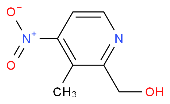 (3-methyl-4-nitropyridin-2-yl)methanol_分子结构_CAS_168167-49-5