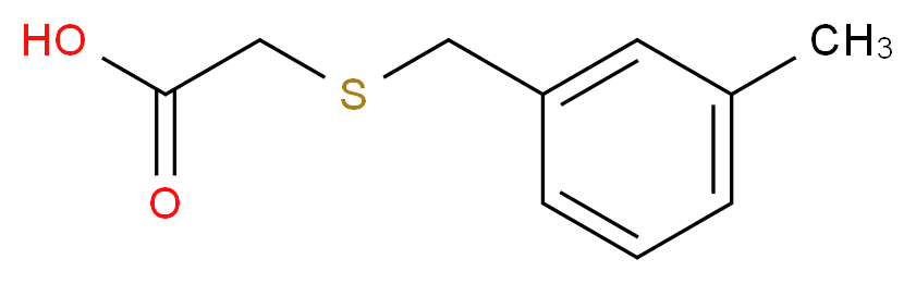 2-{[(3-methylphenyl)methyl]sulfanyl}acetic acid_分子结构_CAS_34722-35-5