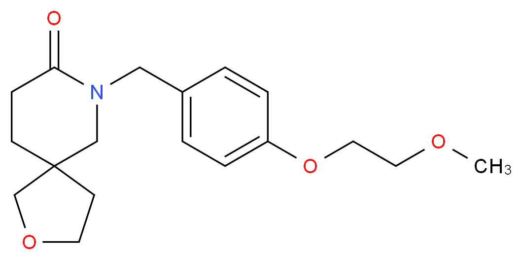7-[4-(2-methoxyethoxy)benzyl]-2-oxa-7-azaspiro[4.5]decan-8-one_分子结构_CAS_)
