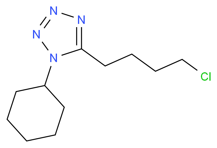 5-(4-Chlorobutyl)-1-cyclohexyltetrazole_分子结构_CAS_73963-42-5)