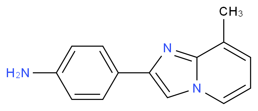 4-{8-methylimidazo[1,2-a]pyridin-2-yl}aniline_分子结构_CAS_365565-88-4