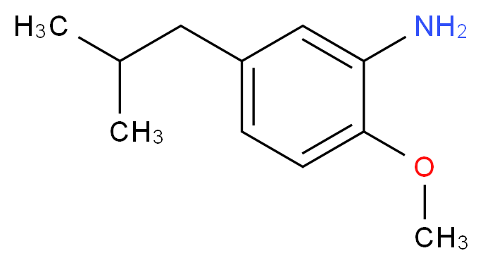 2-methoxy-5-(2-methylpropyl)aniline_分子结构_CAS_3535-88-4