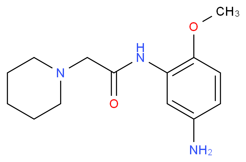 N-(5-amino-2-methoxyphenyl)-2-(piperidin-1-yl)acetamide_分子结构_CAS_436090-50-5