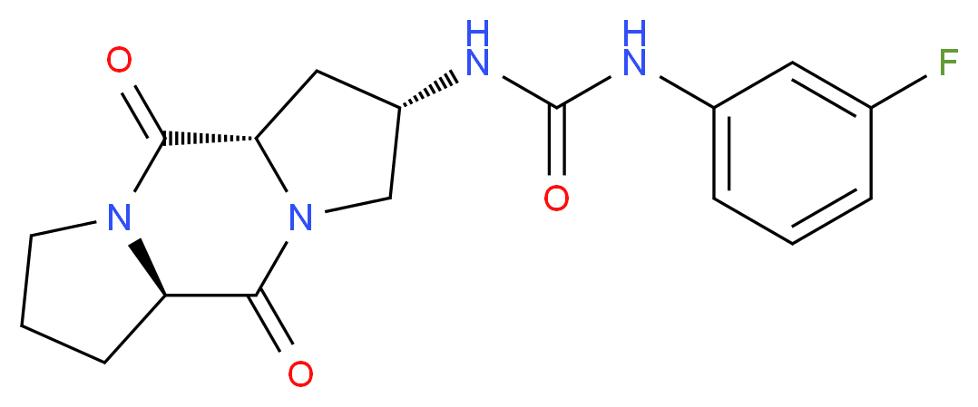 N-[(2S,5aR,10aS)-5,10-dioxooctahydro-1H,5H-dipyrrolo[1,2-a:1',2'-d]pyrazin-2-yl]-N'-(3-fluorophenyl)urea_分子结构_CAS_)