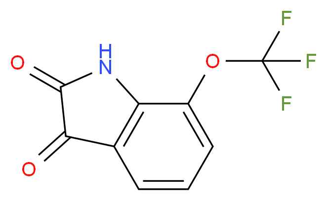 7-(trifluoromethoxy)-2,3-dihydro-1H-indole-2,3-dione_分子结构_CAS_149125-30-4