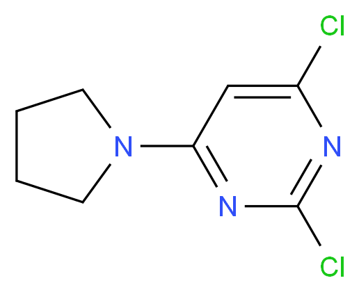 2,4-Dichloro-6-(pyrrolidin-1-yl)pyriMidine_分子结构_CAS_154117-92-7)