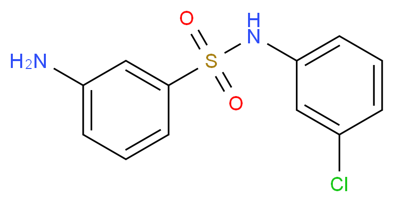 3-amino-N-(3-chlorophenyl)benzene-1-sulfonamide_分子结构_CAS_438017-93-7