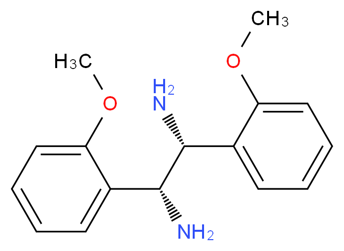 (1R,2R)-1,2-bis(2-methoxyphenyl)ethane-1,2-diamine_分子结构_CAS_758691-50-8