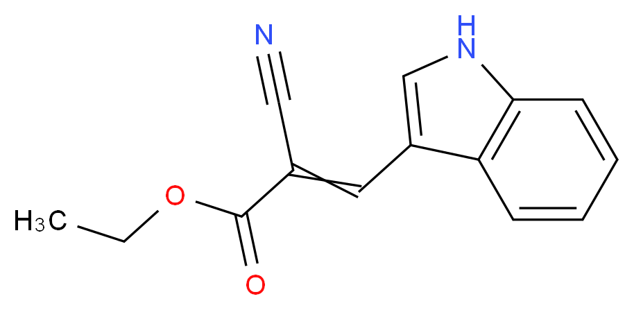 Ethyl(2E)-2-cyano-3-(1H-indolyl-3-yl)acrylate_分子结构_CAS_62309-96-0)