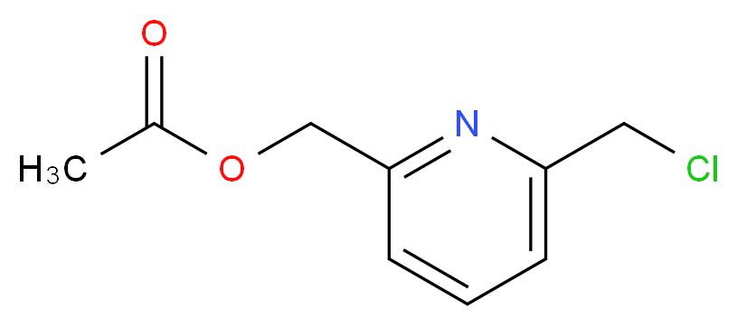 [6-(chloromethyl)pyridin-2-yl]methyl acetate_分子结构_CAS_200289-84-5