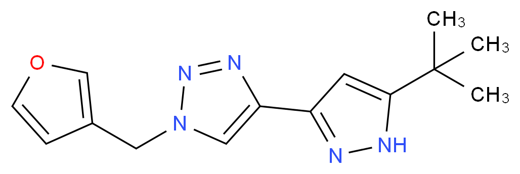 4-(5-tert-butyl-1H-pyrazol-3-yl)-1-(3-furylmethyl)-1H-1,2,3-triazole_分子结构_CAS_)