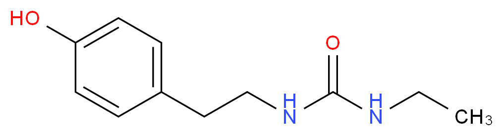 3-Ethyl-1-[2-(4-hydroxyphenyl)ethyl]urea_分子结构_CAS_883107-36-6)