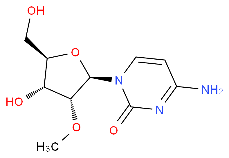 4-amino-1-[(2R,3R,4R,5R)-4-hydroxy-5-(hydroxymethyl)-3-methoxyoxolan-2-yl]-1,2-dihydropyrimidin-2-one_分子结构_CAS_2140-72-9