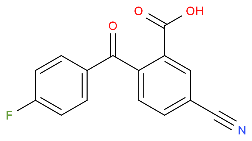 5-Cyano-2-(4-fluorobenzoyl)benzoic Acid_分子结构_CAS_411221-51-7)