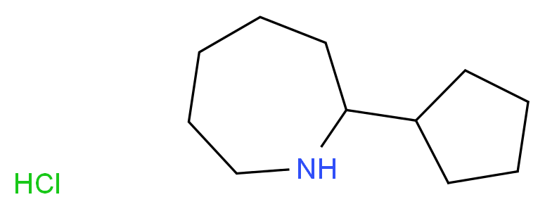 2-Cyclopentylhexahydro-1H-azepine Hydrochloride_分子结构_CAS_1177362-74-1)