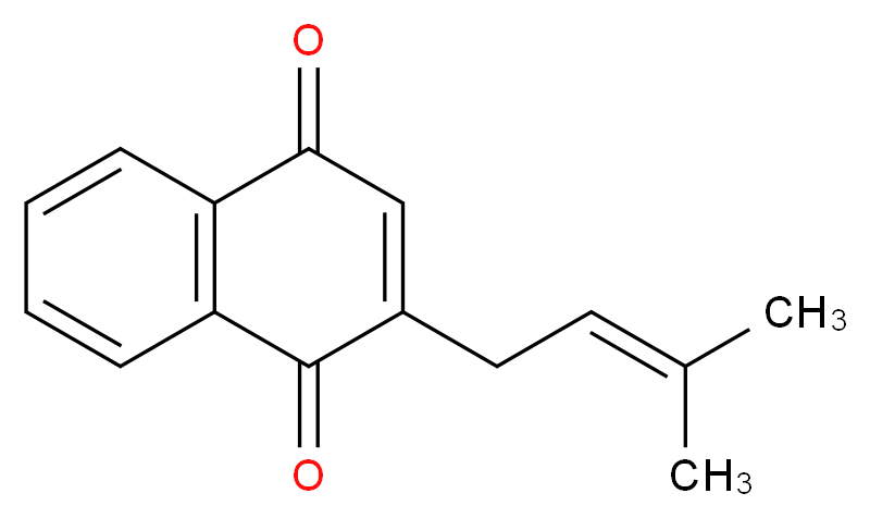 2-(3-methylbut-2-en-1-yl)-1,4-dihydronaphthalene-1,4-dione_分子结构_CAS_3568-90-9