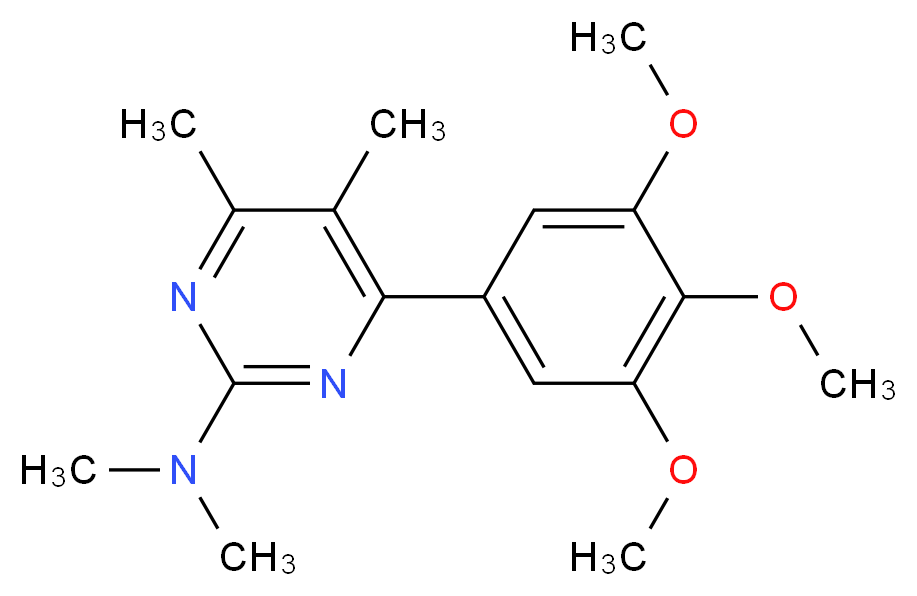 N,N,4,5-tetramethyl-6-(3,4,5-trimethoxyphenyl)pyrimidin-2-amine_分子结构_CAS_)