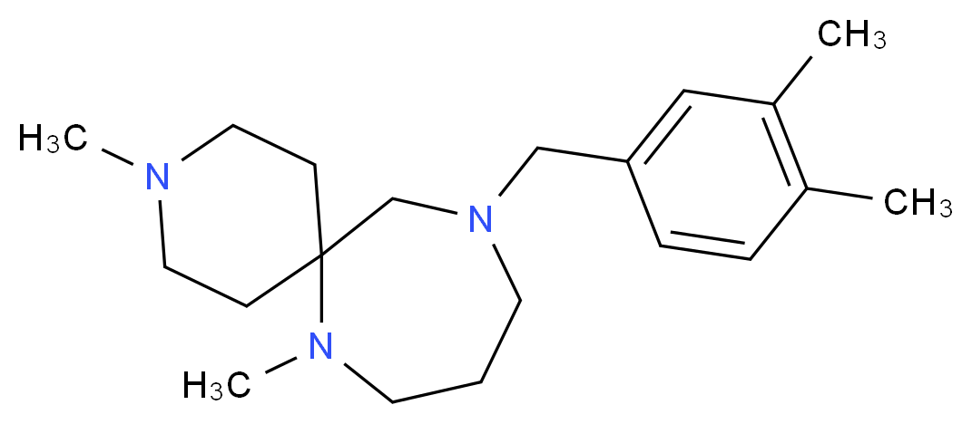 11-(3,4-dimethylbenzyl)-3,7-dimethyl-3,7,11-triazaspiro[5.6]dodecane_分子结构_CAS_)