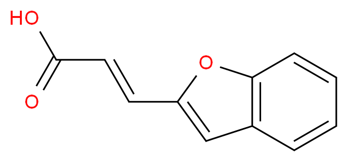 (2E)-3-(1-benzofuran-2-yl)prop-2-enoic acid_分子结构_CAS_57329-40-5