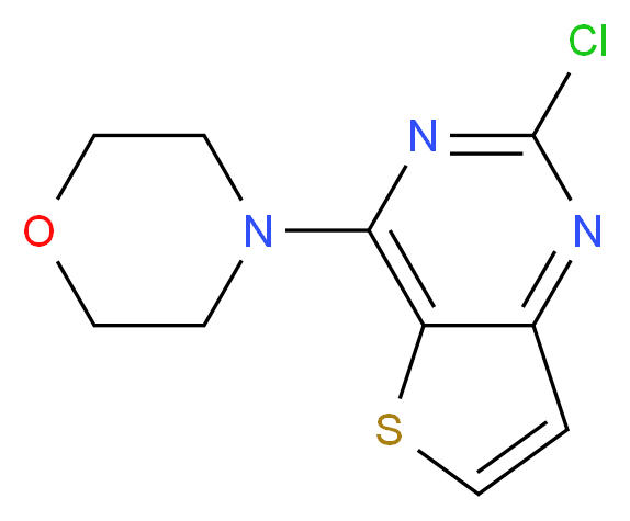 4-{2-chlorothieno[3,2-d]pyrimidin-4-yl}morpholine_分子结构_CAS_16234-15-4