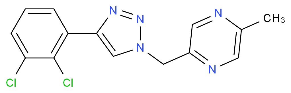 2-{[4-(2,3-dichlorophenyl)-1H-1,2,3-triazol-1-yl]methyl}-5-methylpyrazine_分子结构_CAS_)