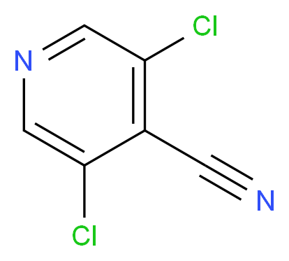 3,5-Dichloroisonicotinonitrile_分子结构_CAS_153463-65-1)