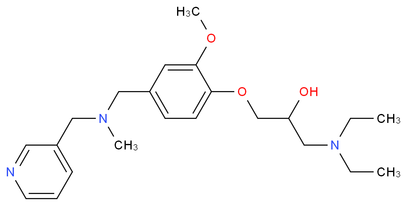 1-(diethylamino)-3-(2-methoxy-4-{[methyl(3-pyridinylmethyl)amino]methyl}phenoxy)-2-propanol_分子结构_CAS_)