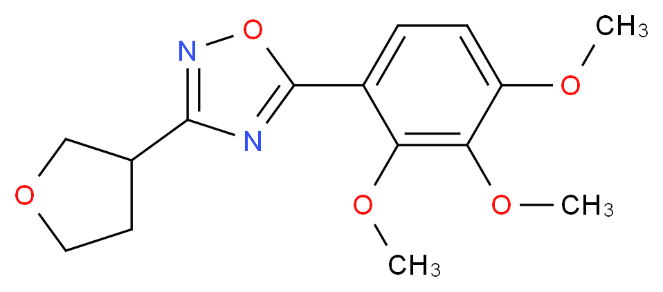 3-(tetrahydrofuran-3-yl)-5-(2,3,4-trimethoxyphenyl)-1,2,4-oxadiazole_分子结构_CAS_)