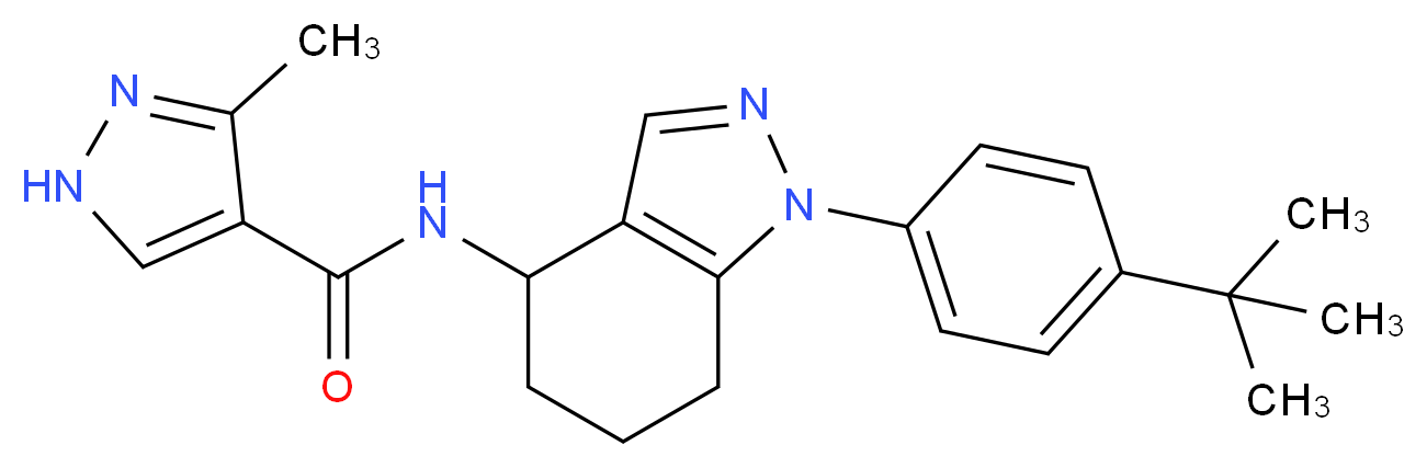 N-[1-(4-tert-butylphenyl)-4,5,6,7-tetrahydro-1H-indazol-4-yl]-3-methyl-1H-pyrazole-4-carboxamide_分子结构_CAS_)