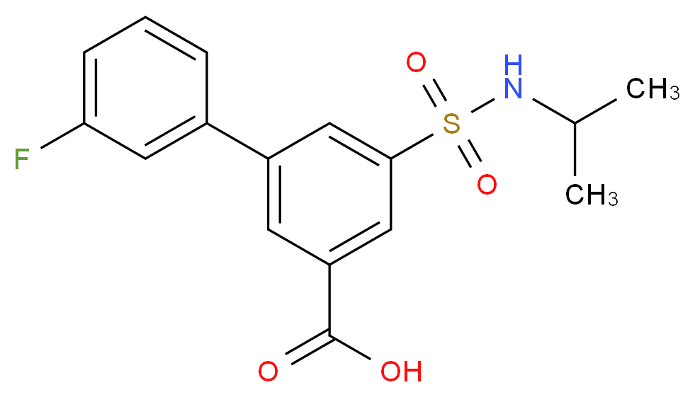 3'-fluoro-5-[(isopropylamino)sulfonyl]biphenyl-3-carboxylic acid_分子结构_CAS_)