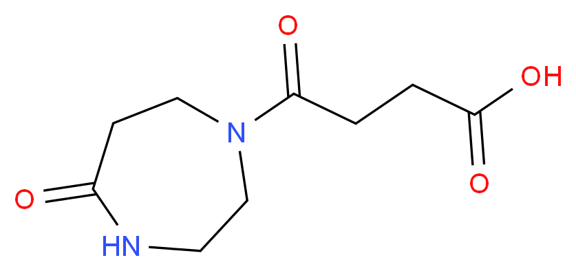 4-Oxo-4-(5-oxo-1,4-diazepan-1-yl)butanoic acid_分子结构_CAS_397244-77-8)