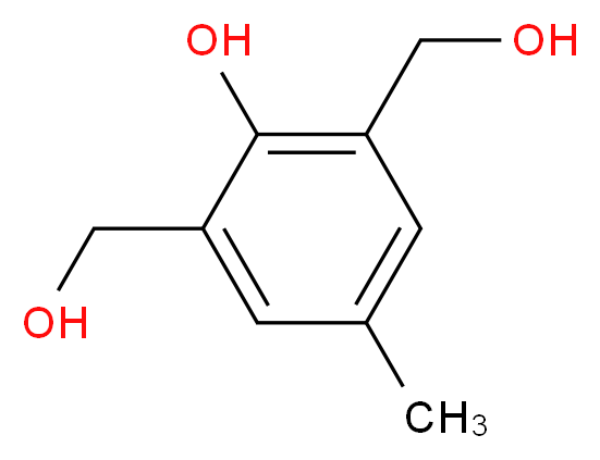 (2-Hydroxy-5-methyl-1,3-phenylene)dimethanol_分子结构_CAS_91-04-3)