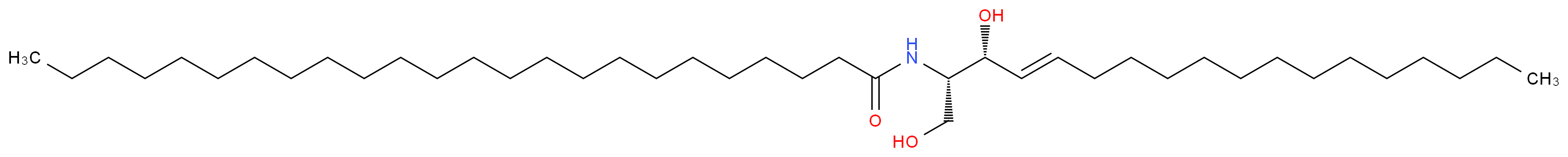 N-[(2S,3R,4E)-1,3-dihydroxyoctadec-4-en-2-yl]tetracosanamide_分子结构_CAS_34435-05-7