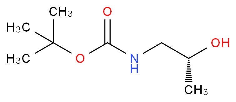 tert-butyl N-[(2R)-2-hydroxypropyl]carbamate_分子结构_CAS_119768-44-4