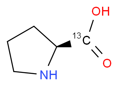 L-脯氨酸-1-13C_分子结构_CAS_81202-06-4)