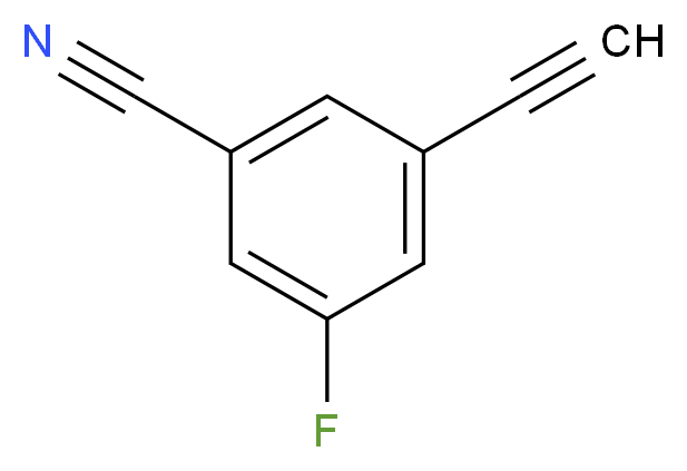 3-Ethynyl-5-fluoro-benzonitrile_分子结构_CAS_872122-56-0)