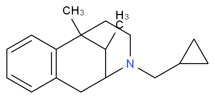 10-(cyclopropylmethyl)-1,13-dimethyl-10-azatricyclo[7.3.1.0<sup>2</sup>,<sup>7</sup>]trideca-2(7),3,5-triene_分子结构_CAS_15686-68-7