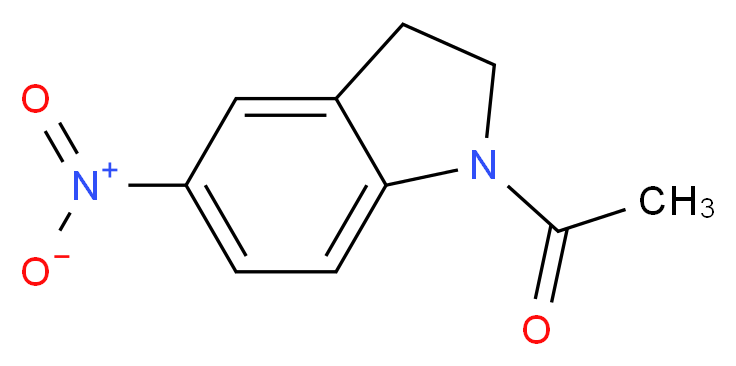 1-乙酰-5-硝基吲哚啉_分子结构_CAS_33632-27-8)