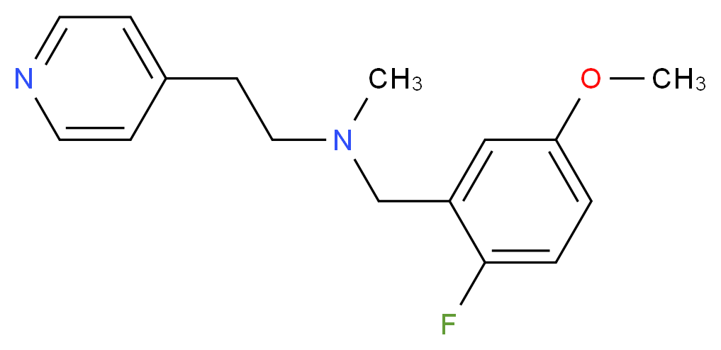(2-fluoro-5-methoxybenzyl)methyl(2-pyridin-4-ylethyl)amine_分子结构_CAS_)