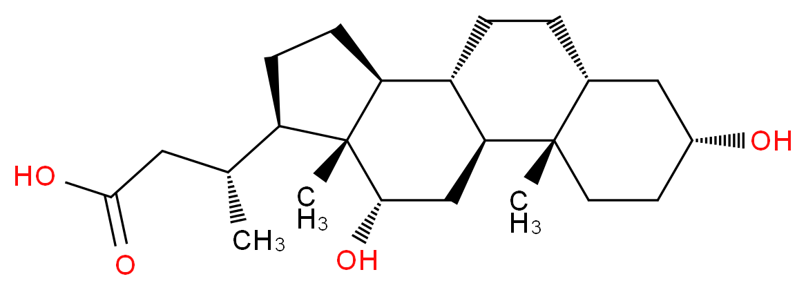 (3R)-3-[(1S,2S,5R,7R,10R,11S,14R,15R,16S)-5,16-dihydroxy-2,15-dimethyltetracyclo[8.7.0.0^{2,7}.0^{11,15}]heptadecan-14-yl]butanoic acid_分子结构_CAS_53608-86-9