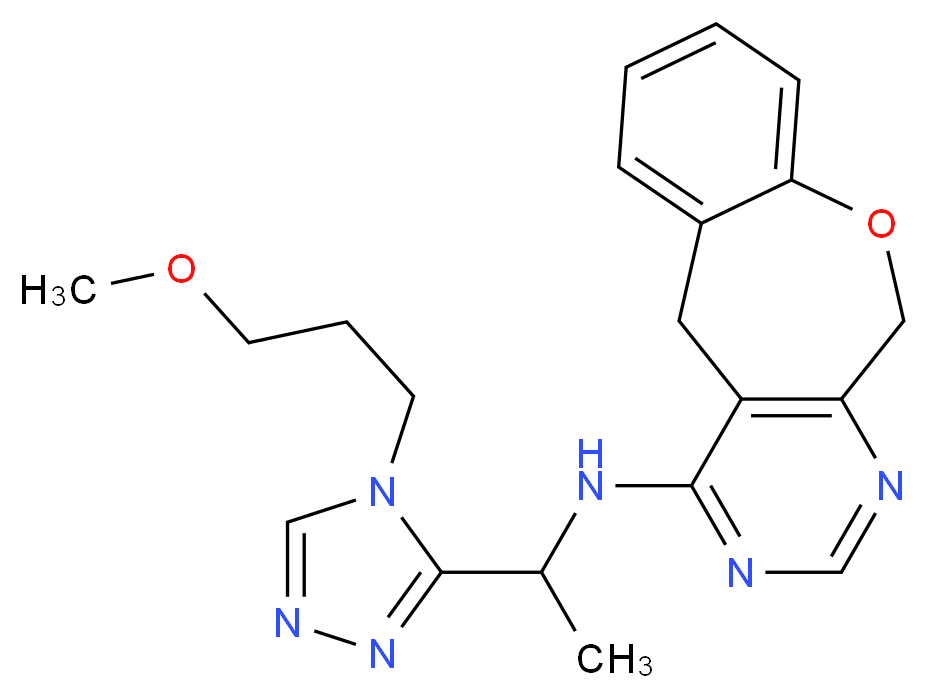 N-{1-[4-(3-methoxypropyl)-4H-1,2,4-triazol-3-yl]ethyl}-5,11-dihydro[1]benzoxepino[3,4-d]pyrimidin-4-amine_分子结构_CAS_)