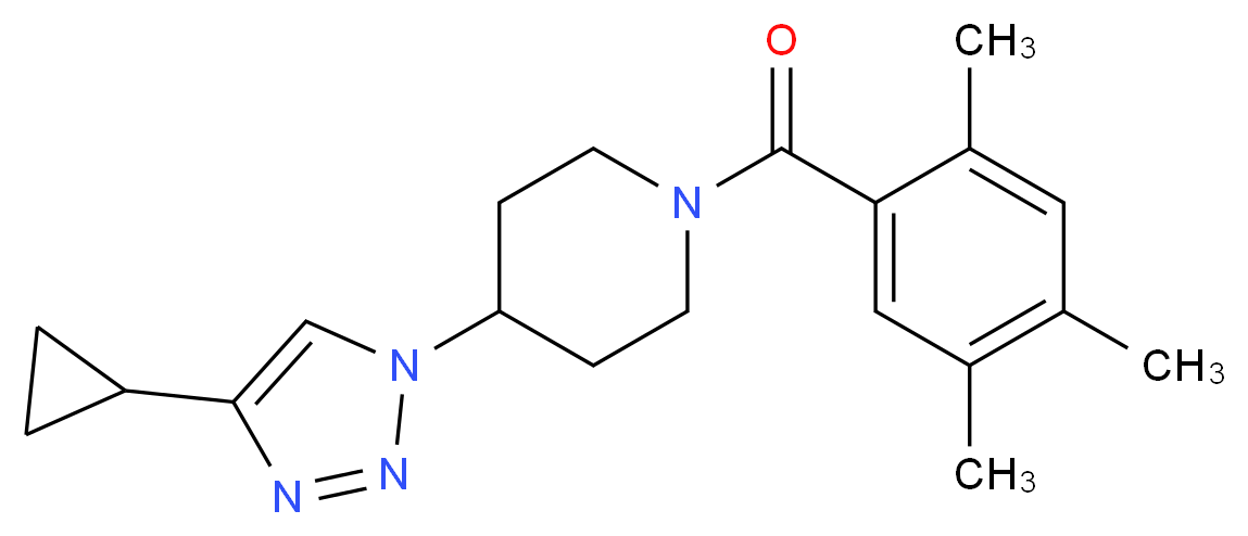 4-(4-cyclopropyl-1H-1,2,3-triazol-1-yl)-1-(2,4,5-trimethylbenzoyl)piperidine_分子结构_CAS_)