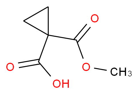 1-(Methoxycarbonyl)cyclopropanecarboxylic acid_分子结构_CAS_113020-21-6)