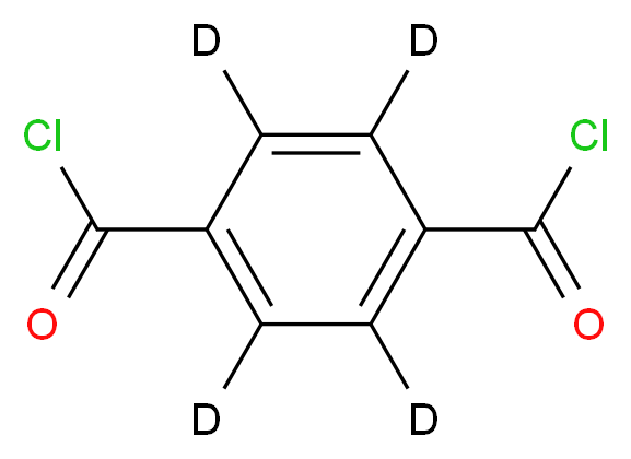 (<sup>2</sup>H<sub>4</sub>)benzene-1,4-dicarbonyl dichloride_分子结构_CAS_129775-07-1