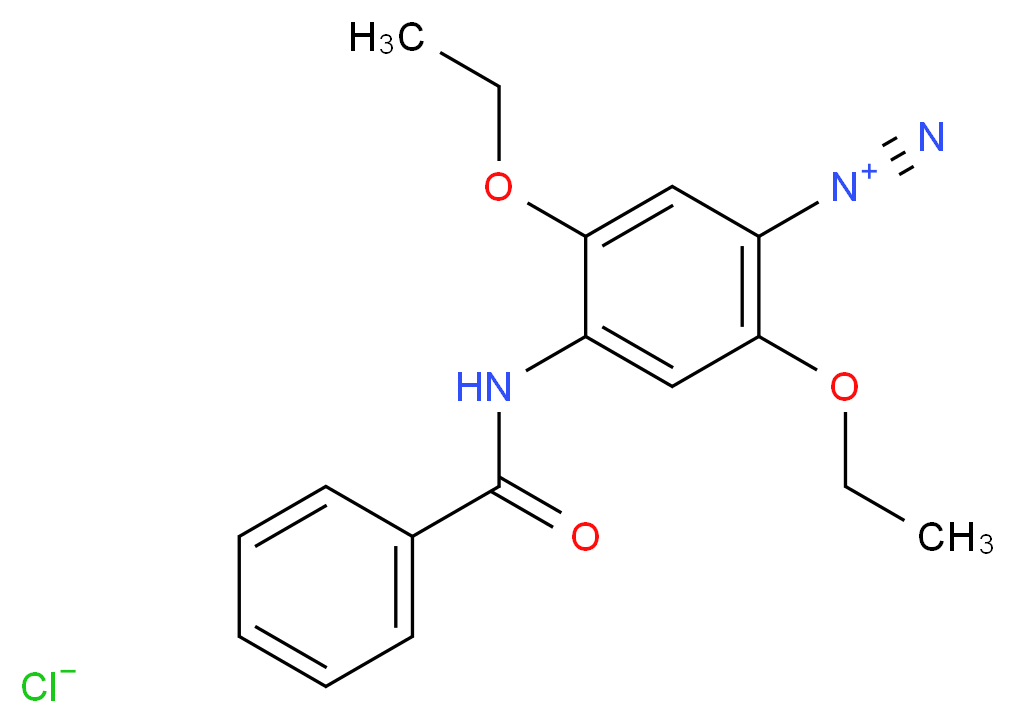 4-benzamido-2,5-diethoxybenzene-1-diazonium chloride_分子结构_CAS_120-00-3