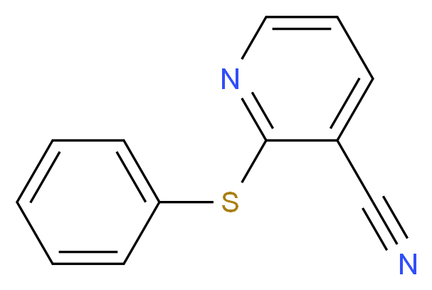 2-(phenylsulfanyl)pyridine-3-carbonitrile_分子结构_CAS_35620-68-9