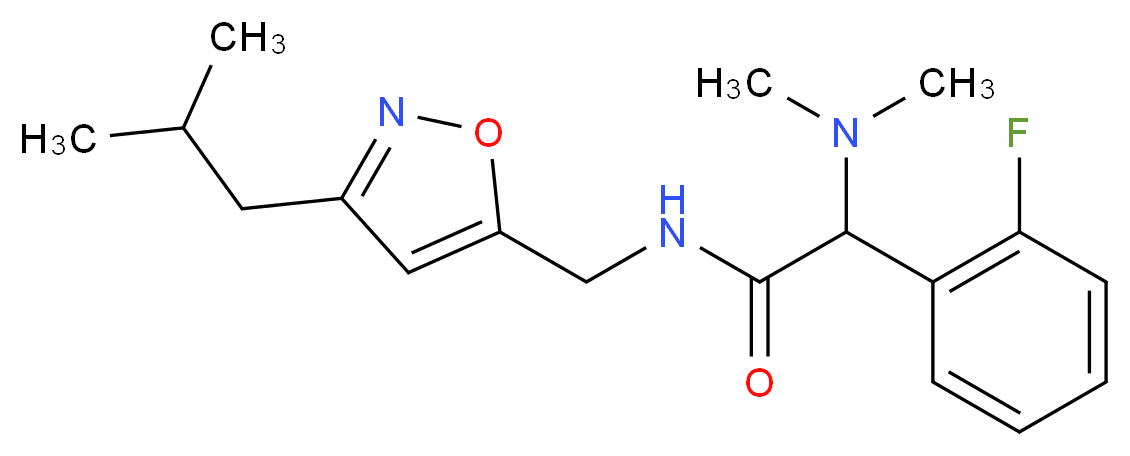 2-(dimethylamino)-2-(2-fluorophenyl)-N-[(3-isobutyl-5-isoxazolyl)methyl]acetamide_分子结构_CAS_)