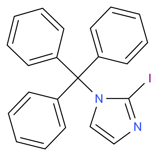 2-Iodo-1-trityl-1H-imidazole_分子结构_CAS_67478-46-0)