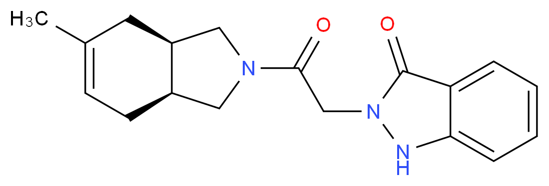 2-{2-[(3aR*,7aS*)-5-methyl-1,3,3a,4,7,7a-hexahydro-2H-isoindol-2-yl]-2-oxoethyl}-1,2-dihydro-3H-indazol-3-one_分子结构_CAS_)